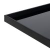CONSOLA NEGRO METAL-CRISTAL 90 X 32 X 80 CM