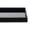 CONSOLA NEGRO METAL-CRISTAL 90 X 32 X 80 CM