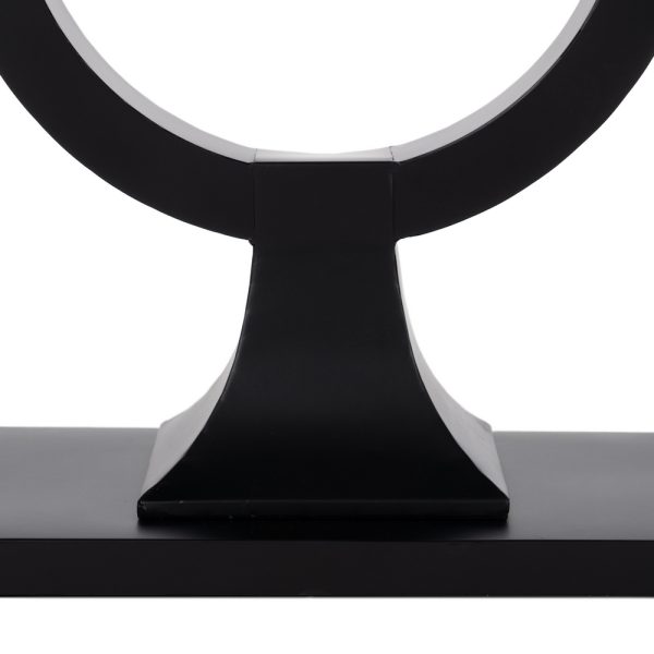 CONSOLA NEGRO METAL-CRISTAL 90 X 32 X 80 CM