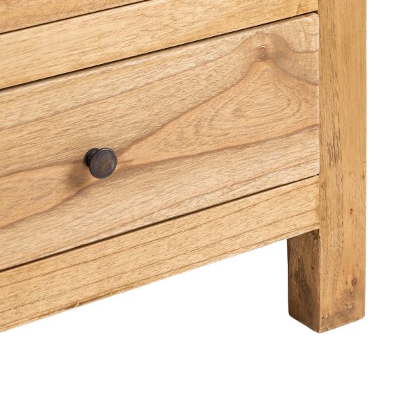 CÓMODA NATURAL MADERA MINDI DORMITORIO 100 X 40 X 90 CM