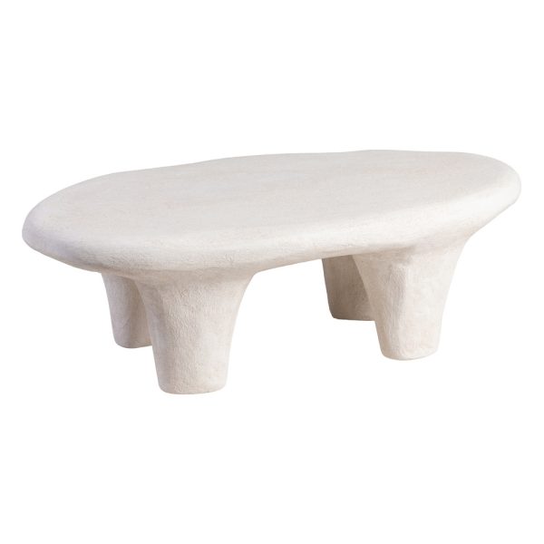 MESA CENTRO BLANCO POLIRESINA WILMA 102 X 62 X 32 CM