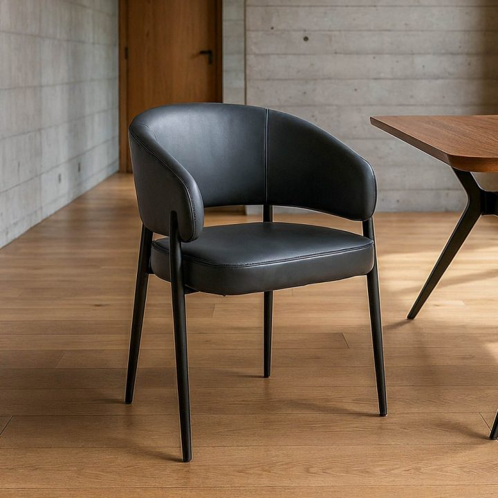 SILLA GRIS SIMIL PIEL CONTRACT 60 X 59 X 83 CM