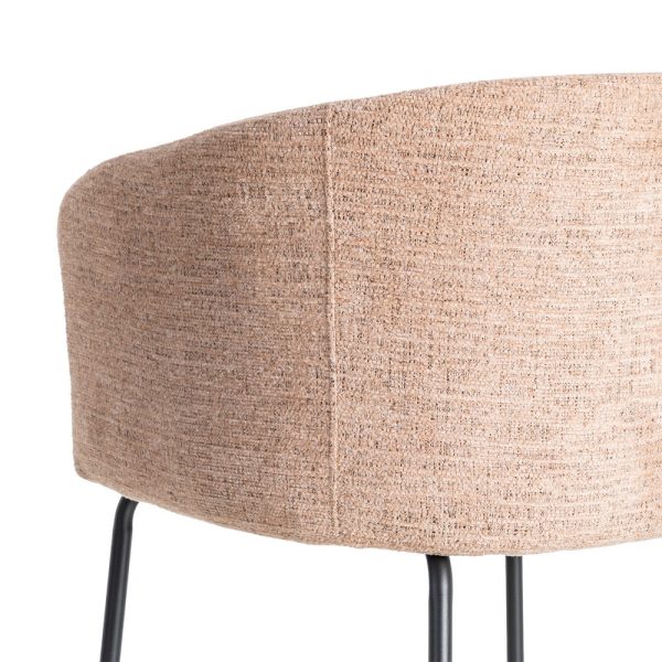 SILLA ROSA TEJIDO-METAL SALÓN 61 X 56 X 77,50 CM