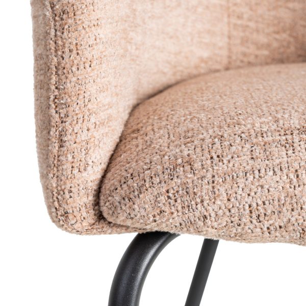 SILLA ROSA TEJIDO-METAL SALÓN 61 X 56 X 77,50 CM