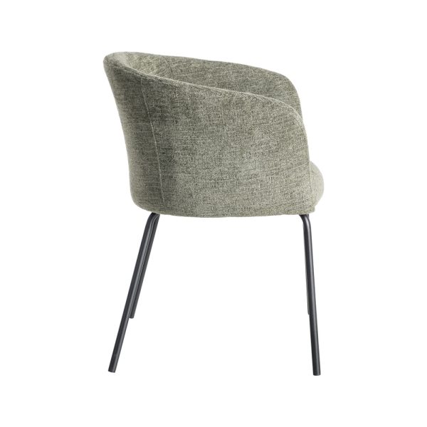 SILLA VERDE TEJIDO-METAL SALÓN 60,50 X 55 X 78,50 CM