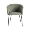 SILLA VERDE TEJIDO-METAL SALÓN 60,50 X 55 X 78,50 CM