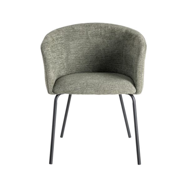 SILLA VERDE TEJIDO-METAL SALÓN 60,50 X 55 X 78,50 CM