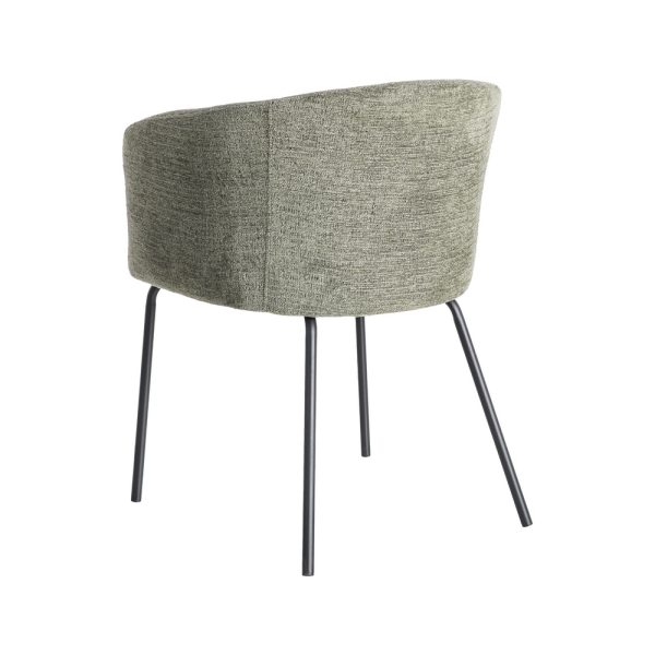 SILLA VERDE TEJIDO-METAL SALÓN 60,50 X 55 X 78,50 CM