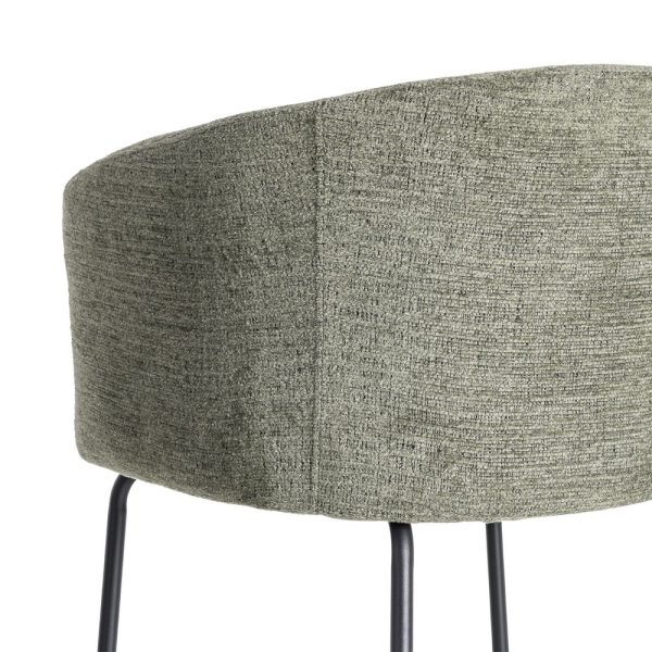 SILLA VERDE TEJIDO-METAL SALÓN 60,50 X 55 X 78,50 CM