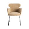 SILLA BEIGE TEJIDO-METAL SALÓN 59,50 X 62,50 X 86 CM