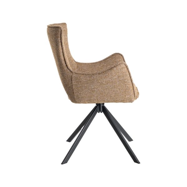 SILLA BEIGE TEJIDO-METAL SALÓN 58,50 X 60 X 86,50 CM