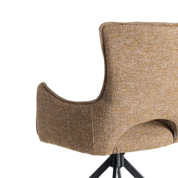 SILLA BEIGE TEJIDO-METAL SALÓN 58,50 X 60 X 86,50 CM