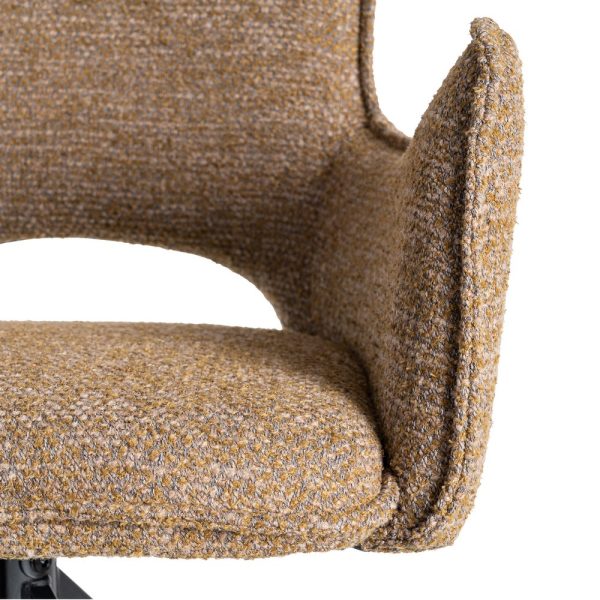 SILLA BEIGE TEJIDO-METAL SALÓN 58,50 X 60 X 86,50 CM