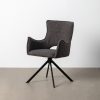 SILLA GRIS TEJIDO-METAL SALÓN 58,50 X 60 X 86,50 CM