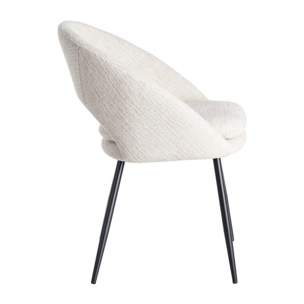 SILLA CREMA TEJIDO-METAL CONTRACT 58 X 60 X 80 CM