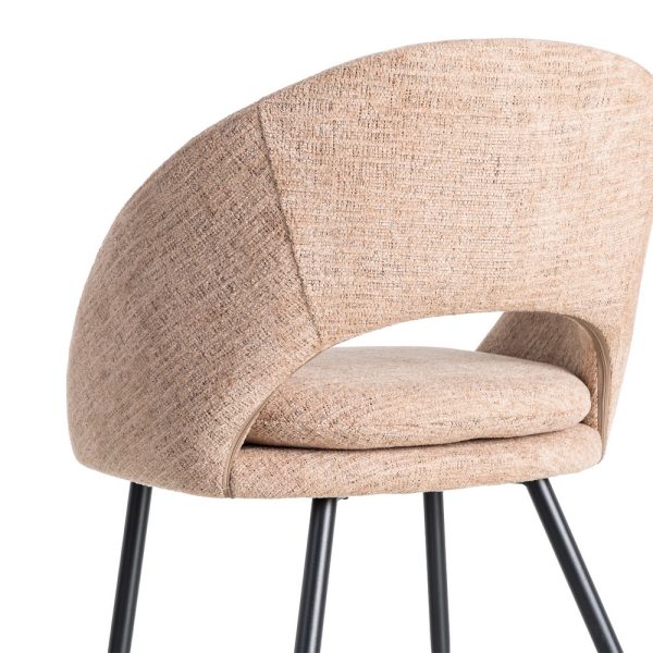 SILLA ROSA TEJIDO-METAL CONTRACT 67,50 X 47 X 79,50 CM