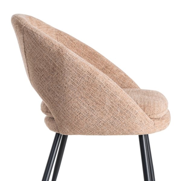 SILLA ROSA TEJIDO-METAL CONTRACT 67,50 X 47 X 79,50 CM