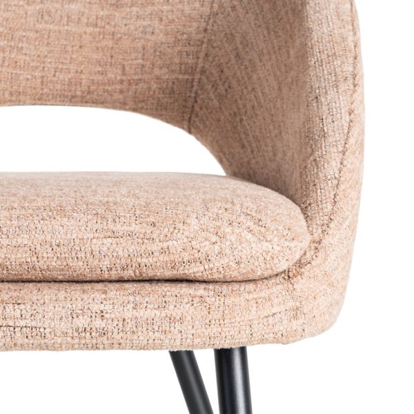 SILLA ROSA TEJIDO-METAL CONTRACT 67,50 X 47 X 79,50 CM