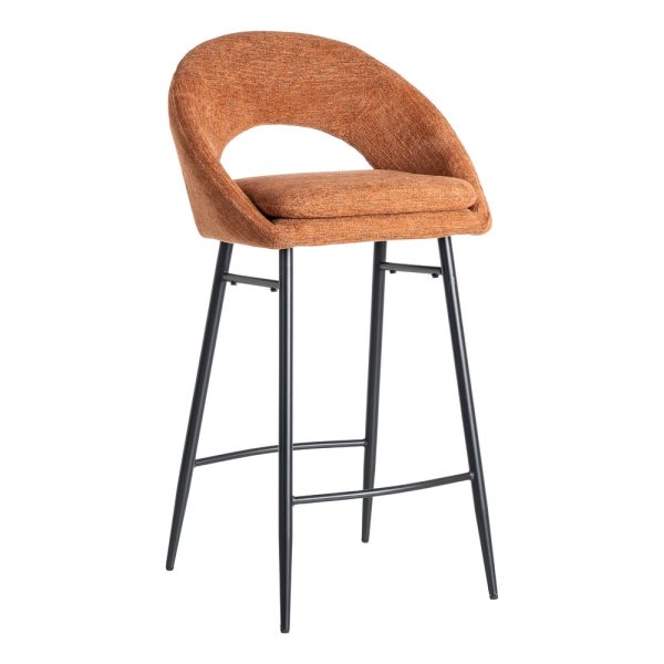 615399-01 TABURETE CALABAZA TEJIDO-METAL CONTRACT 53 X 48 X 100 CM