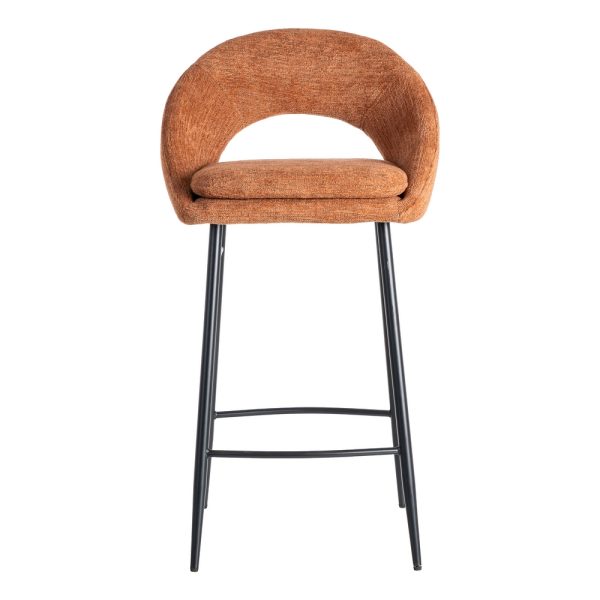 615399-02 TABURETE CALABAZA TEJIDO-METAL CONTRACT 53 X 48 X 100 CM