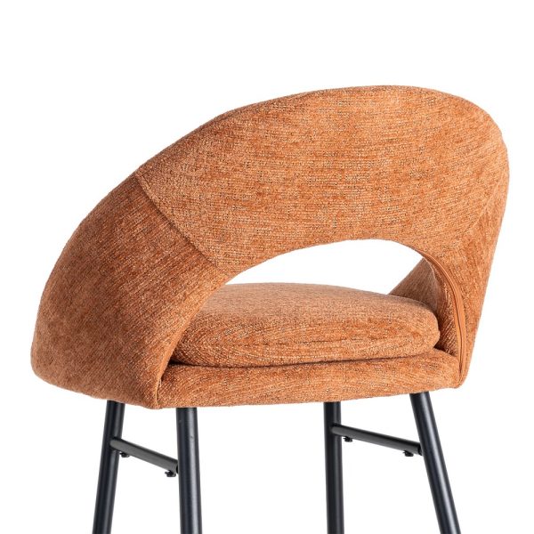 615399-05 TABURETE CALABAZA TEJIDO-METAL CONTRACT 53 X 48 X 100 CM