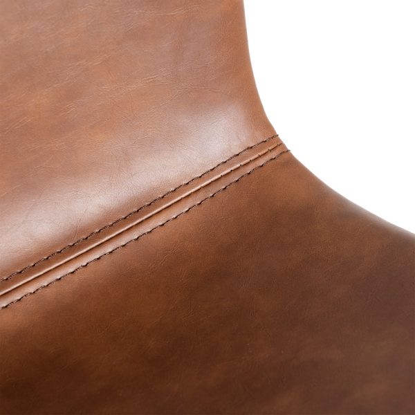SILLA MARRÓN METAL / SIMIL PIEL