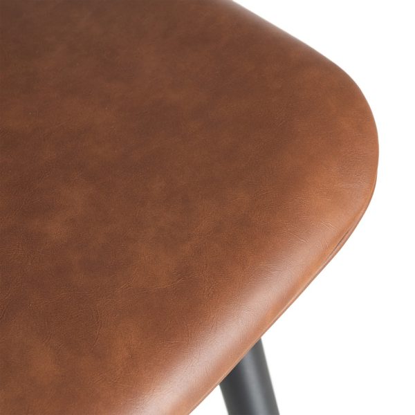 SILLA MARRÓN METAL / SIMIL PIEL