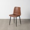 SILLA MARRÓN METAL / SIMIL PIEL