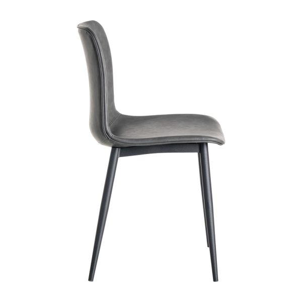 SILLA NEGRO METAL / SIMIL PIEL