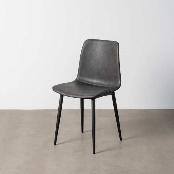 SILLA NEGRO METAL / SIMIL PIEL