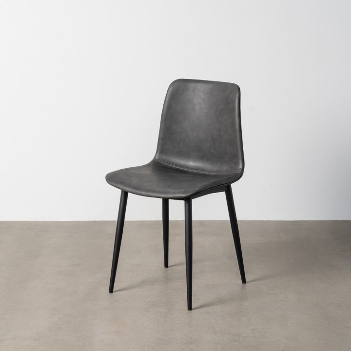 SILLA NEGRO METAL / SIMIL PIEL