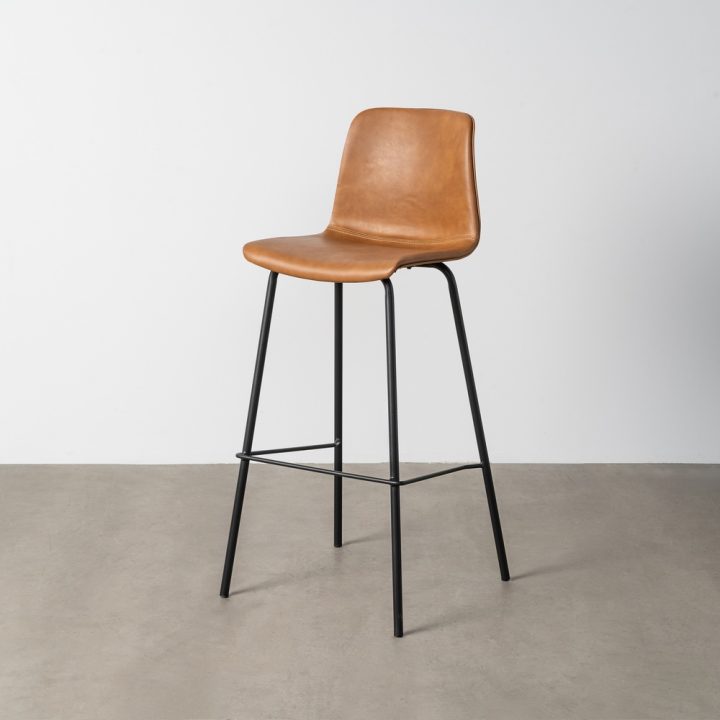TABURETE CAMEL METAL / SIMIL PIEL 47 X 47 X 103 CM