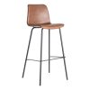 TABURETE MARRÓN METAL / SIMIL PIEL 47 X 47 X 103 CM