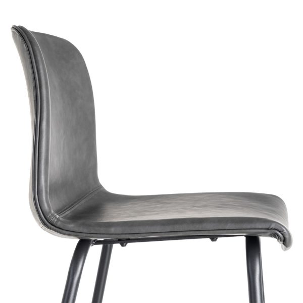 TABURETE NEGRO METAL / SIMIL PIEL 47 X 47 X 103 CM