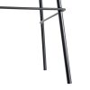 TABURETE NEGRO METAL / SIMIL PIEL 47 X 47 X 103 CM