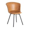 SILLA MARRÓN CAMEL / SIMIL PIEL 53 X 51,50 X 76 CM