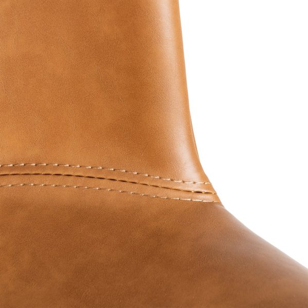 SILLA MARRÓN CAMEL / SIMIL PIEL 53 X 51,50 X 76 CM