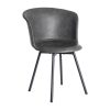 SILLA NEGRO METAL / SIMIL PIEL 53 X 51,50 X 76 CM