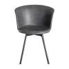 SILLA NEGRO METAL / SIMIL PIEL 53 X 51,50 X 76 CM
