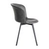 SILLA NEGRO METAL / SIMIL PIEL 53 X 51,50 X 76 CM