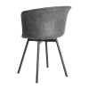SILLA NEGRO METAL / SIMIL PIEL 53 X 51,50 X 76 CM