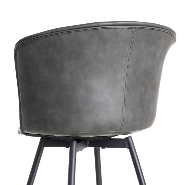 SILLA NEGRO METAL / SIMIL PIEL 53 X 51,50 X 76 CM