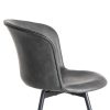 SILLA NEGRO METAL / SIMIL PIEL 53 X 51,50 X 76 CM