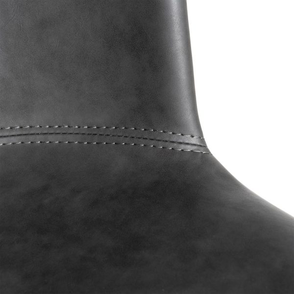 SILLA NEGRO METAL / SIMIL PIEL 53 X 51,50 X 76 CM