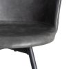 SILLA NEGRO METAL / SIMIL PIEL 53 X 51,50 X 76 CM
