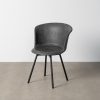 SILLA NEGRO METAL / SIMIL PIEL 53 X 51,50 X 76 CM