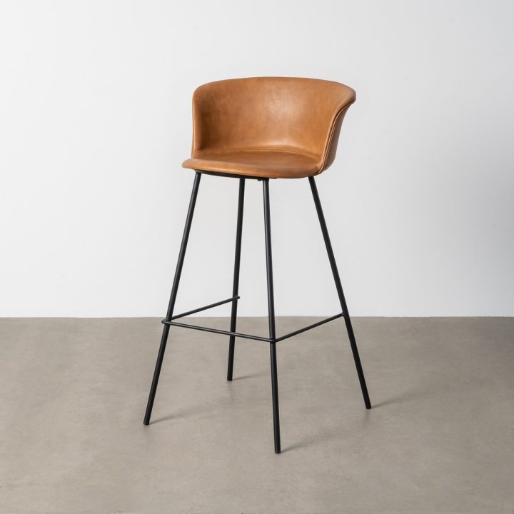 TABURETE CAMEL METAL / SIMIL PIEL 44,50 X 48,50 X 93,50 CM