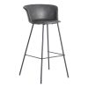 615517-01 TABURETE NEGRO METAL / SIMIL PIEL 44,50 X 48,50 X 93,50 CM