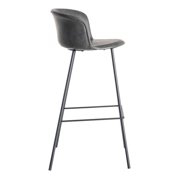 615517-03 TABURETE NEGRO METAL / SIMIL PIEL 44,50 X 48,50 X 93,50 CM