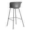 615517-04 TABURETE NEGRO METAL / SIMIL PIEL 44,50 X 48,50 X 93,50 CM